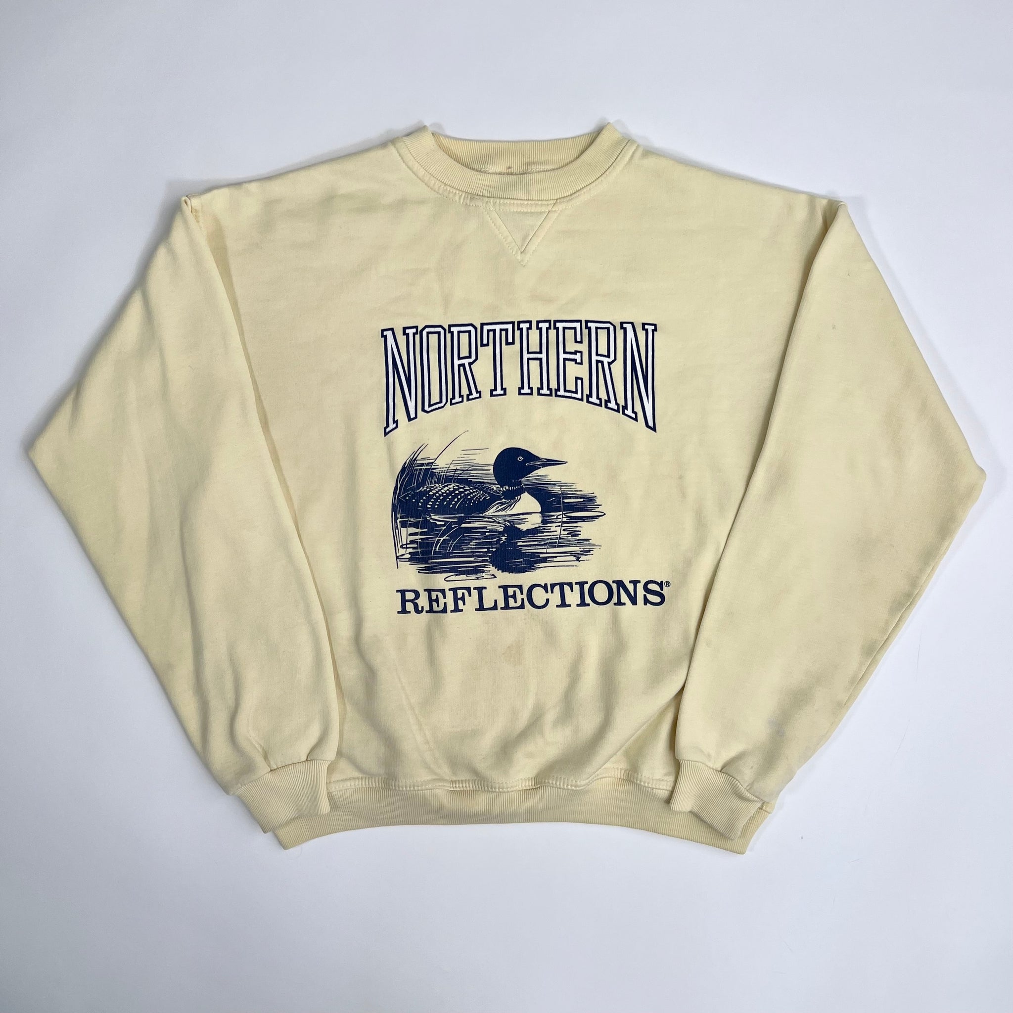 Vintage Yellow Northern Reflections Crewneck | Rebalance Vintage.