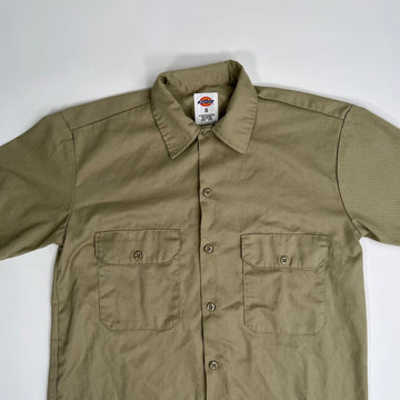 Vintage Beige Dickies Short Sleeve Work Shirt | Rebalance Vintage.