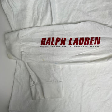 Vintage White Polo Jeans Co 67 Long Sleeve (XL) | Rebalance Vintage.
