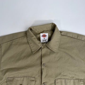 Vintage Beige Dickies Short Sleeve Work Shirt | Rebalance Vintage.