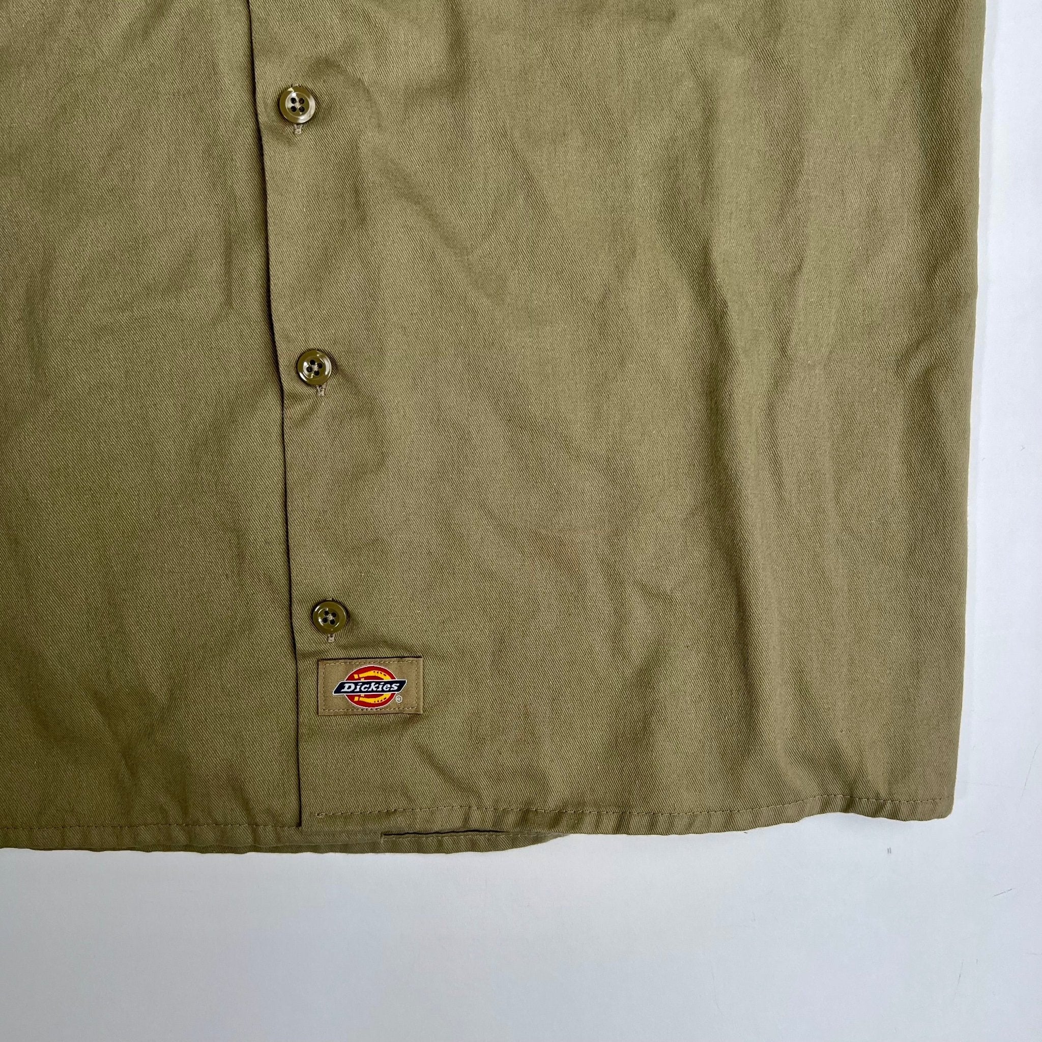 Vintage Beige Dickies Short Sleeve Work Shirt | Rebalance Vintage.