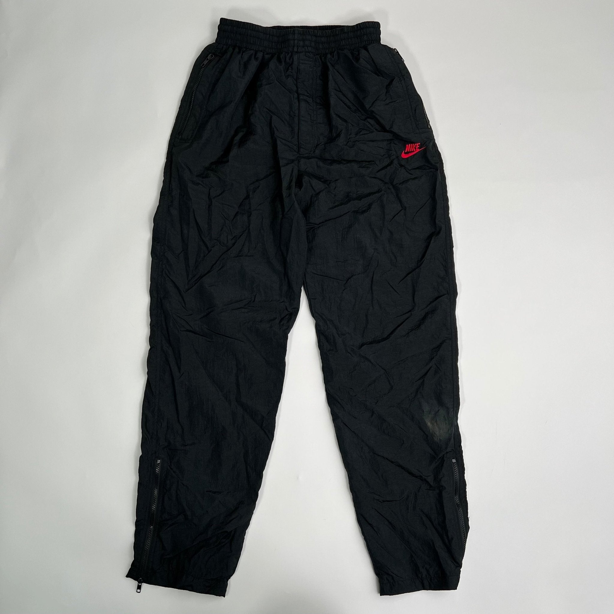 Vintage Black + Red Nike Windbreaker Pants (L) | Rebalance Vintage.