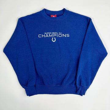 Vintage ’07 Blue Super Bowl XLI Champions Colts Crewneck (M/L) | Rebalance Vintage.