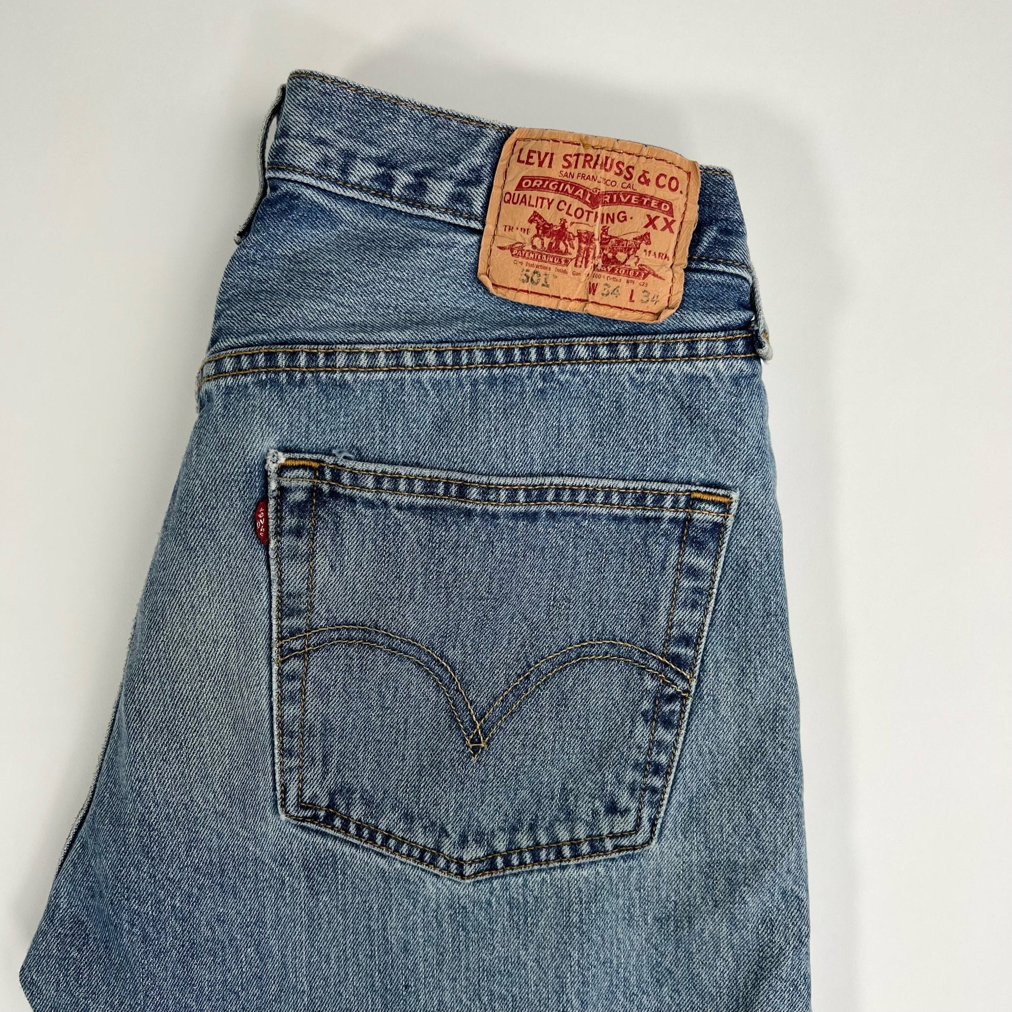Vintage Blue 501 Levi Jeans (34 x 34) | Rebalance Vintage.
