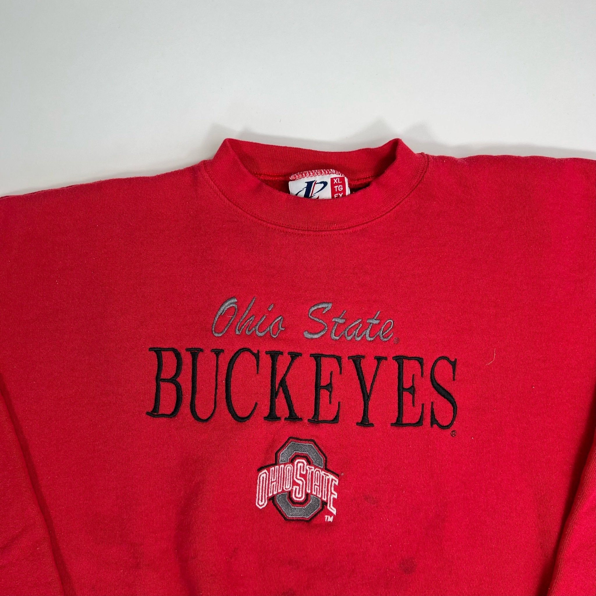 Vintage 90s Red Ohio State Buckeyes crewneck (XL) | Rebalance Vintage.