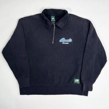 Vintage Dark Blue Roots 1/4 Zip (M) | Rebalance Vintage.