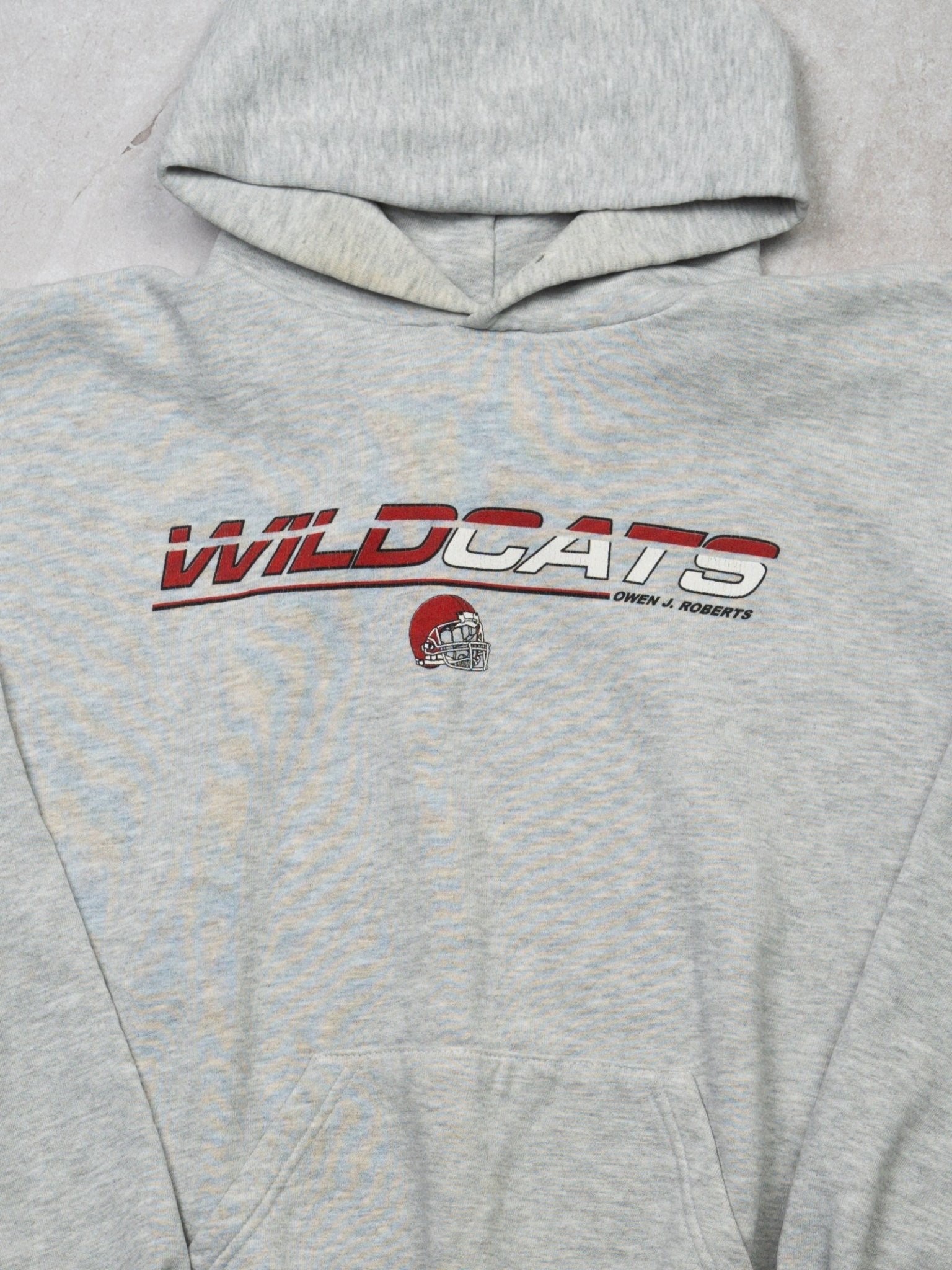 Vintage Grey Wildcats Football x Russell Athletics Hoodie (M/L)