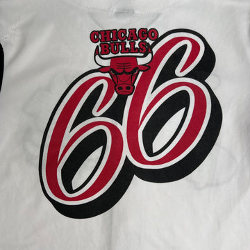 Vintage White + Black Chicago Bulls 66 Baseball Jersey | Rebalance Vintage.