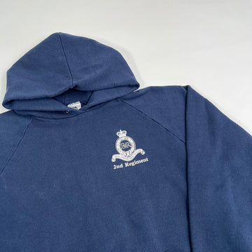 Vintage 90s Blue 2nd Regiment Royal Canadian Horse Artillery Hoodie (M/L) | Rebalance Vintage.