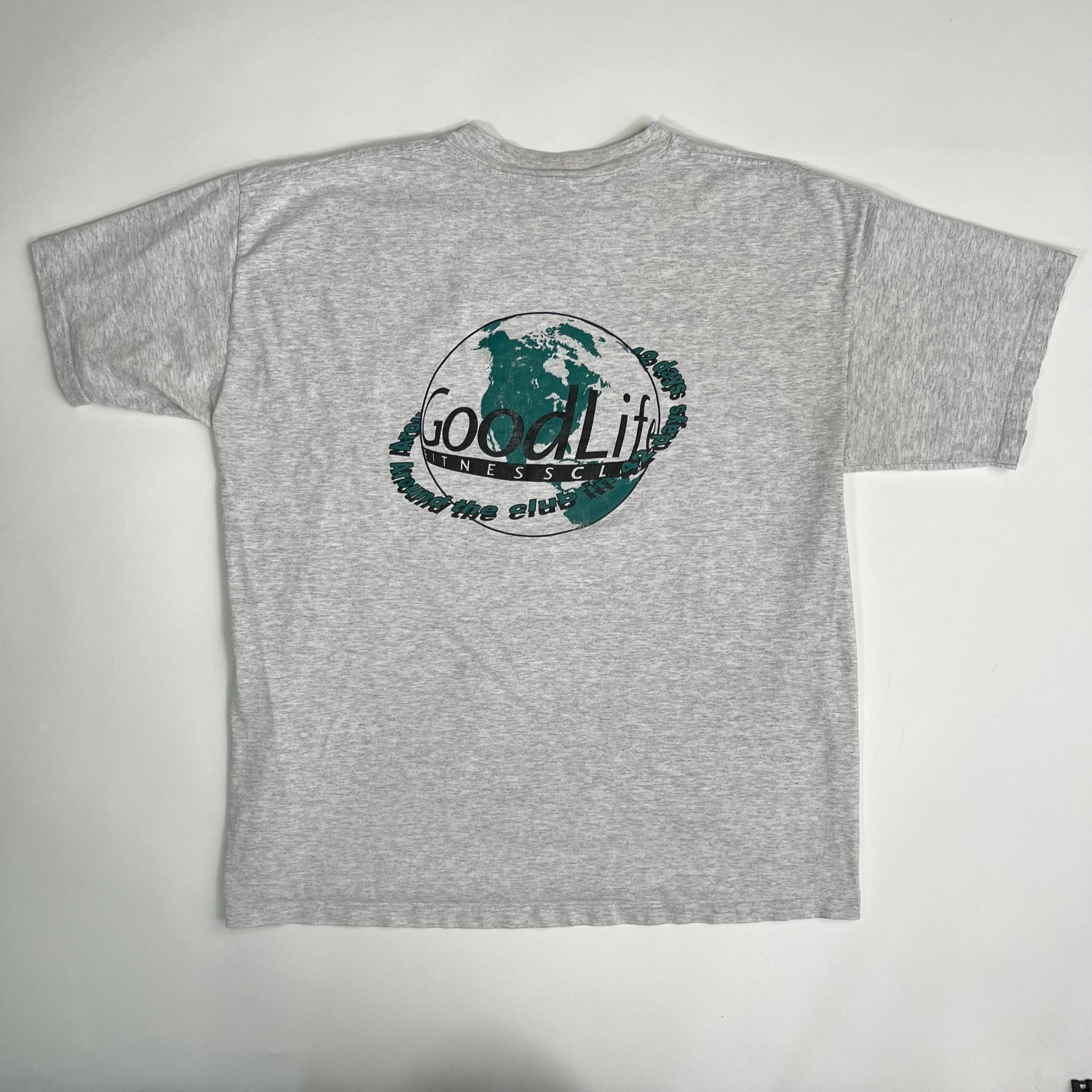 Vintage 90s Goodlife Around the world club tee (L) | Rebalance Vintage.