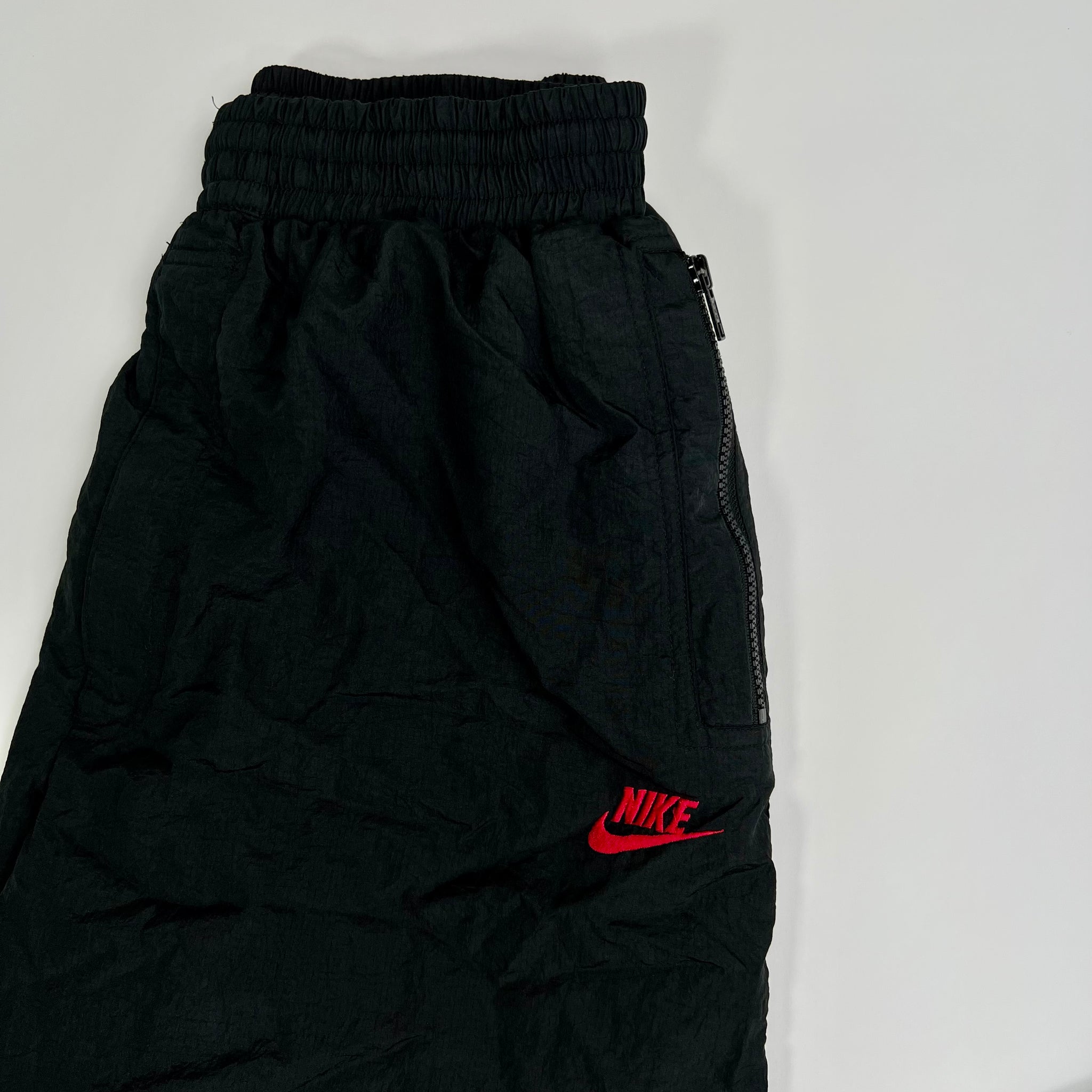 Vintage Black + Red Nike Windbreaker Pants (L) | Rebalance Vintage.