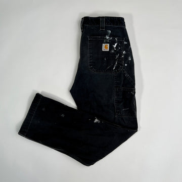 Vintage Black Carhartt x Paint Cargo Pants | Rebalance Vintage.