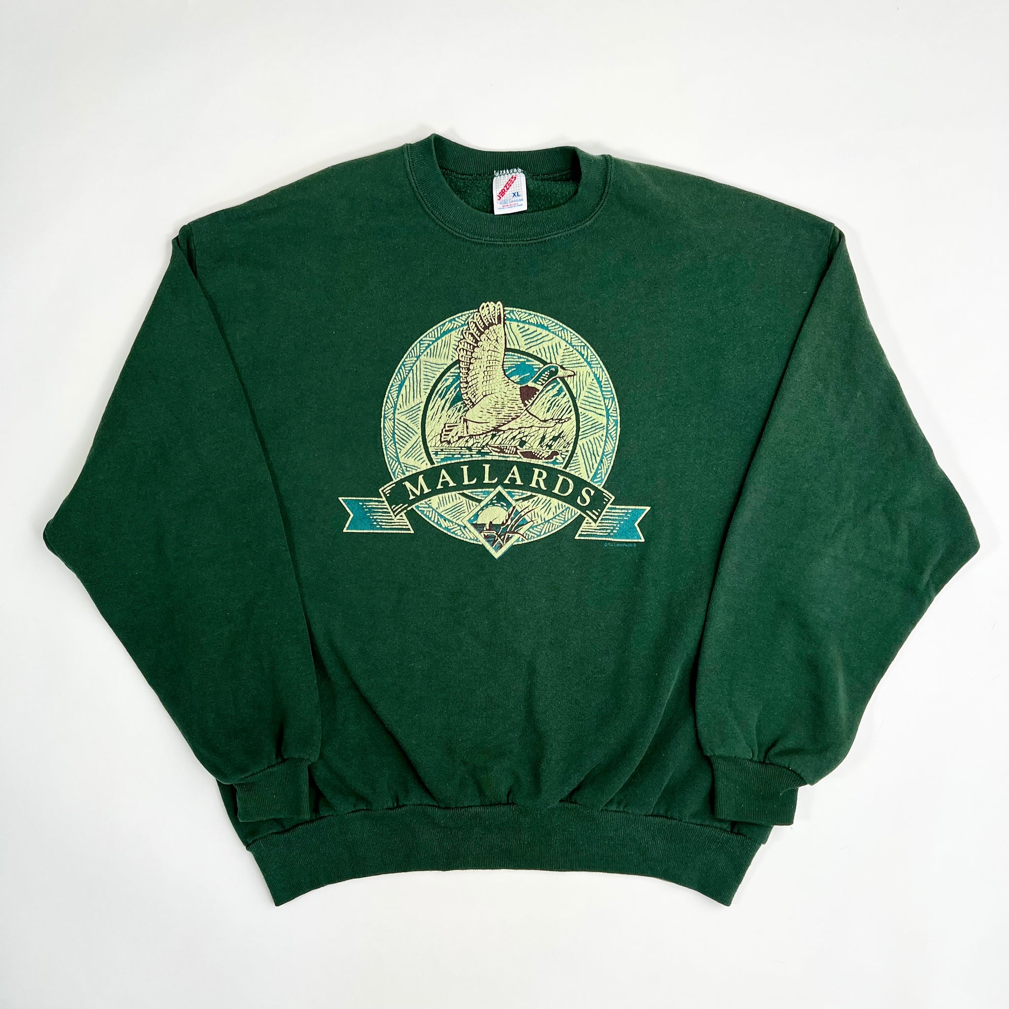 Vintage 80s Green Mallards crewneck (L) | Rebalance Vintage.