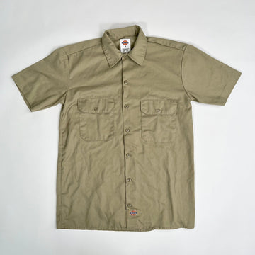 Vintage Beige Dickies Short Sleeve Work Shirt | Rebalance Vintage.