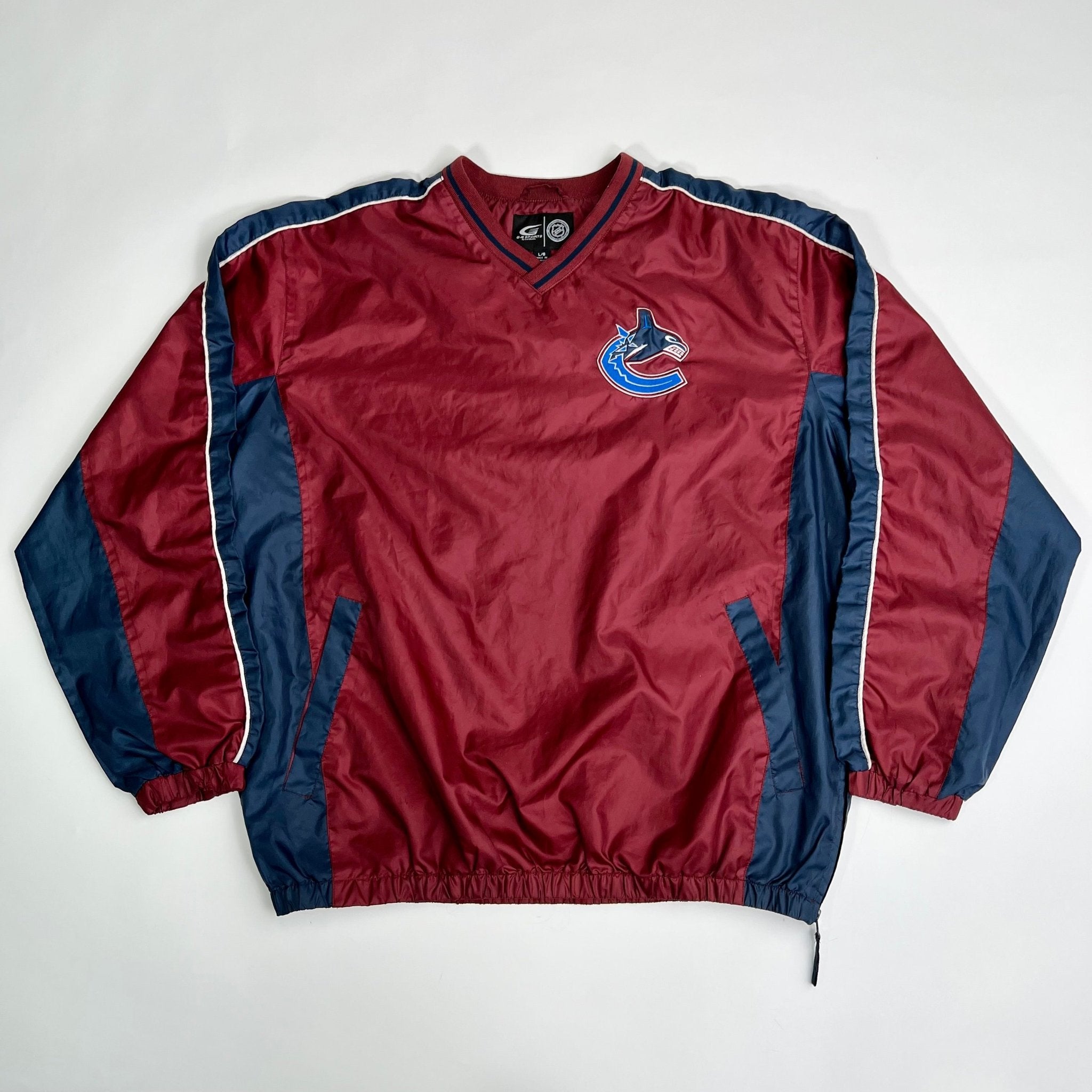 Vintage Vancouver Canucks Pullover Windbreaker (L) | Rebalance Vintage.