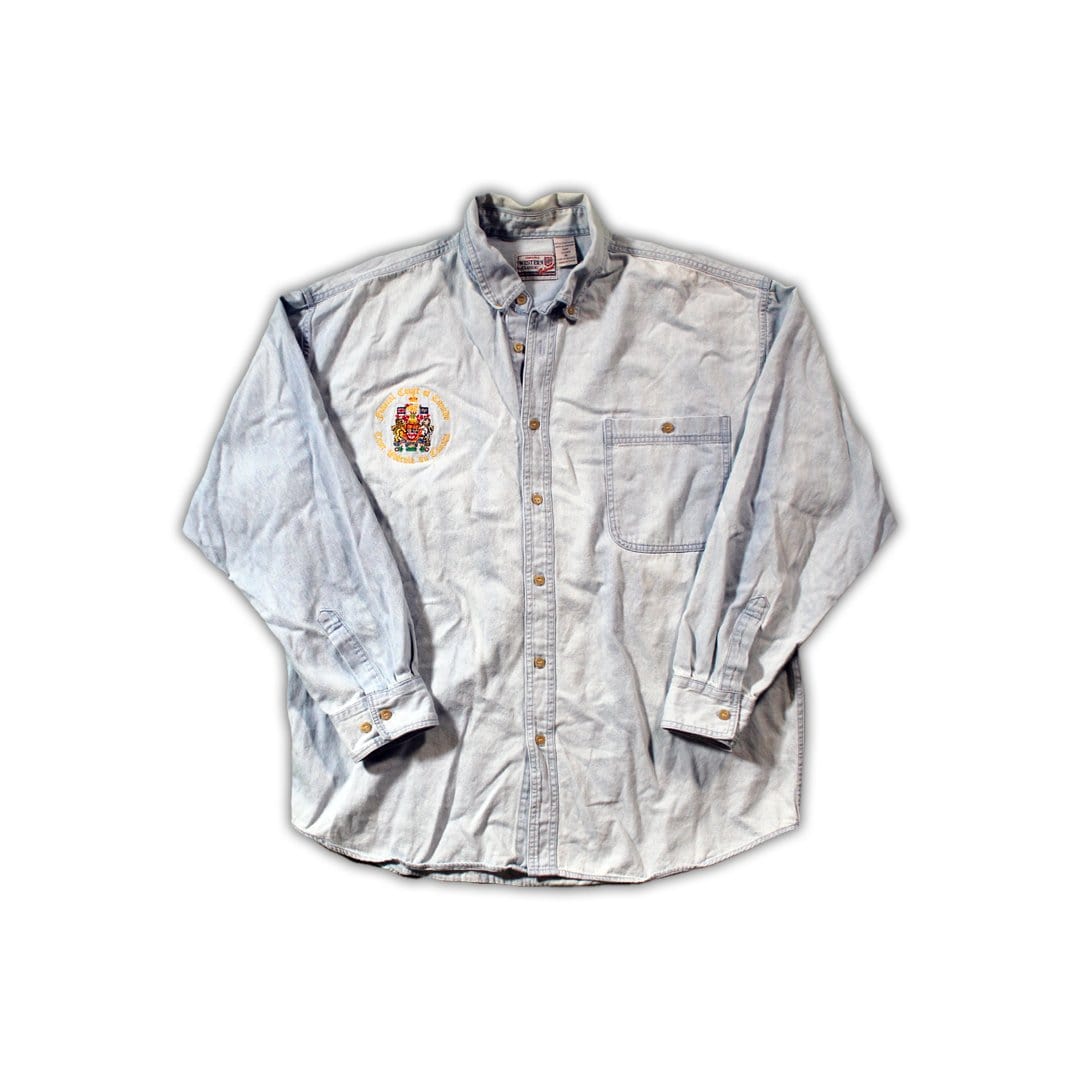 Vintage Federal Courts of Canada Jean Button Up | Rebalance Vintage.