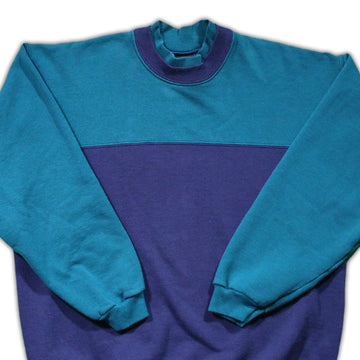 Vintage 90s Double Blue Crewneck | Rebalance Vintage.