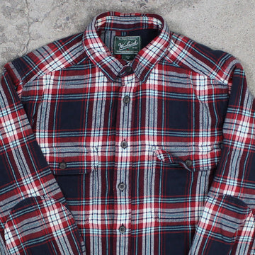 Vintage Woolrich Blue + Red Plaid Button Up (M) | Rebalance Vintage.
