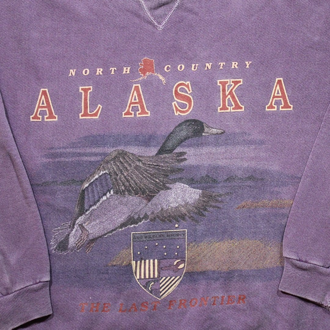 Vintage Purple Alaska 'The Last Frontier' Crewneck | Rebalance Vintage.