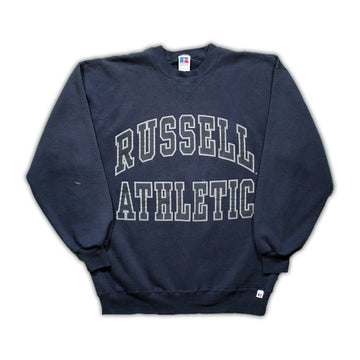 Vintage Blue USA Russell Athletic Spell Out Crewneck | Rebalance Vintage.