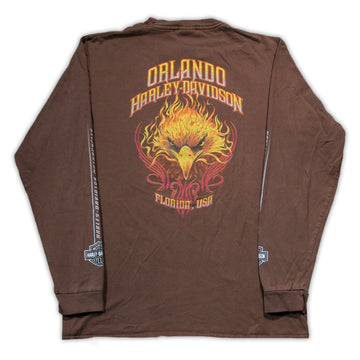 Vintage Brown Harley Davidson Orlando Long Sleeve | Rebalance Vintage.