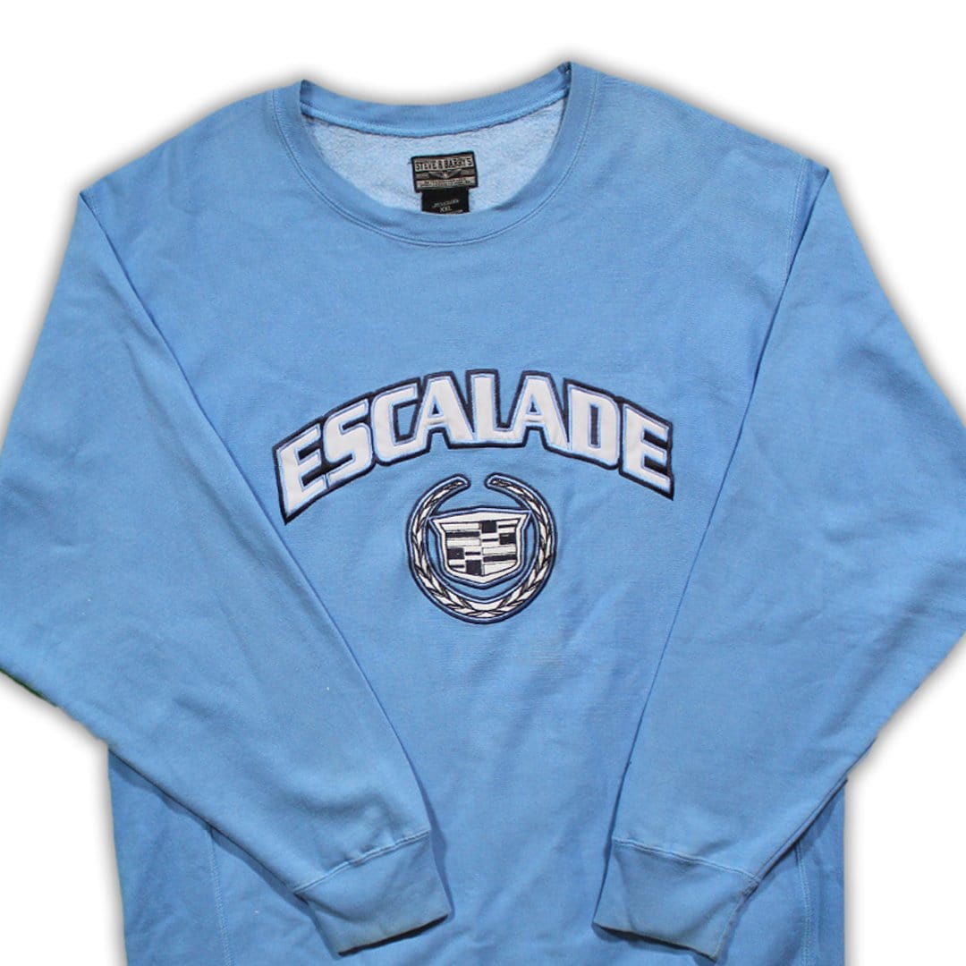 Vintage RARE Baby Blue Escalade Crewneck (XXL) | Rebalance Vintage.