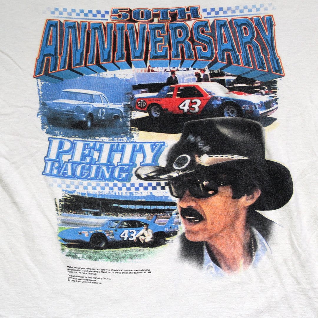 Vintage '99 Petty Racing 50th Anniversary NASCAR Tee | Rebalance Vintage.