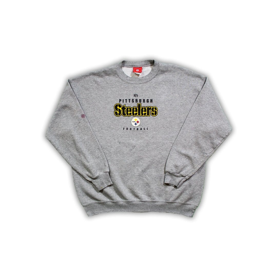 Vintage Grey Pittsburgh Steelers Crewneck | Rebalance Vintage.