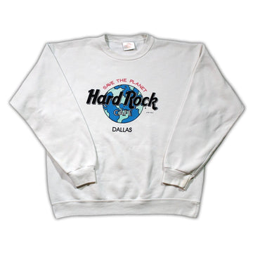 Vintage '91 Hard Rock Cafe Dallas 'Save the Planet' Crewneck | Rebalance Vintage.