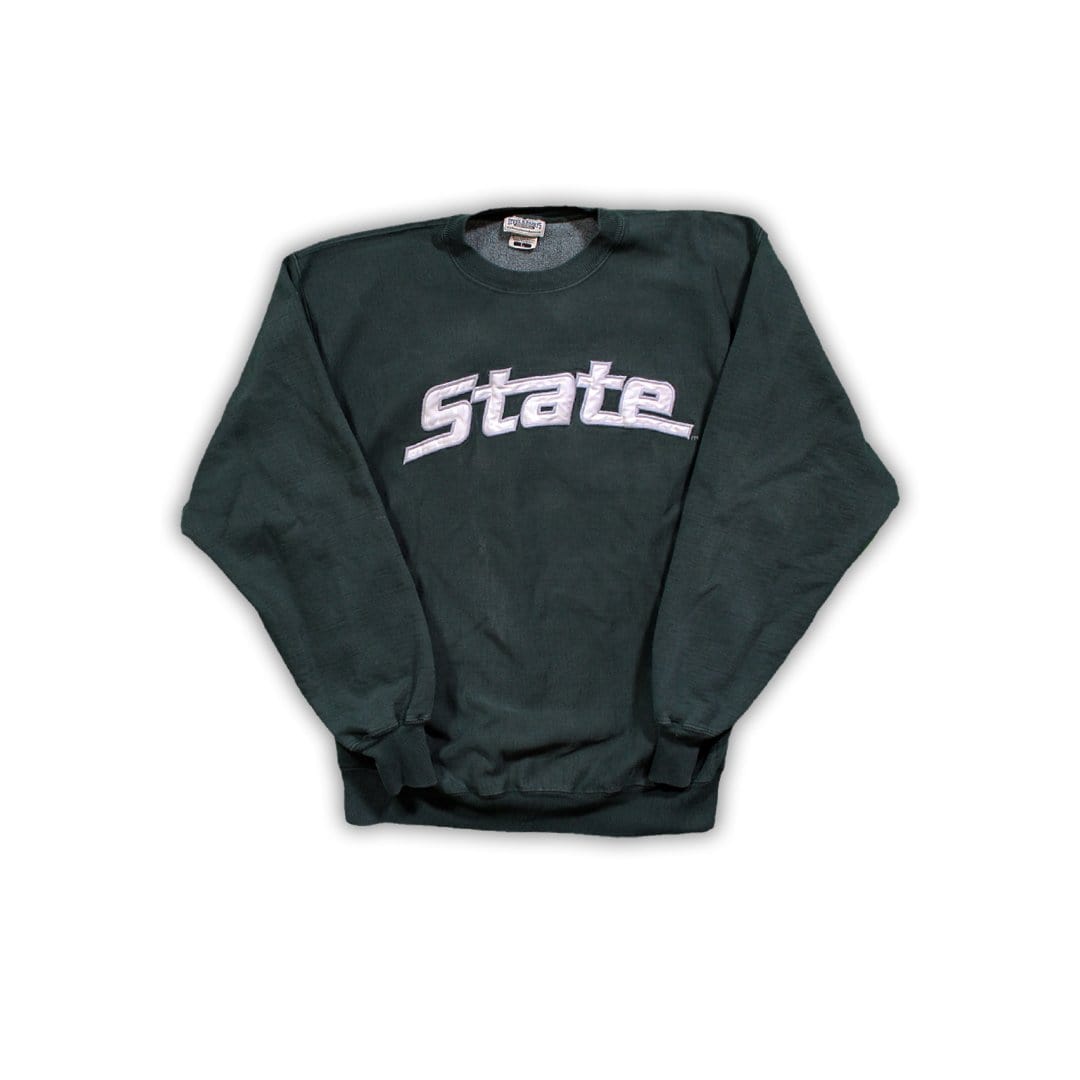 Vintage Green Michigan State Crewneck | Rebalance Vintage.