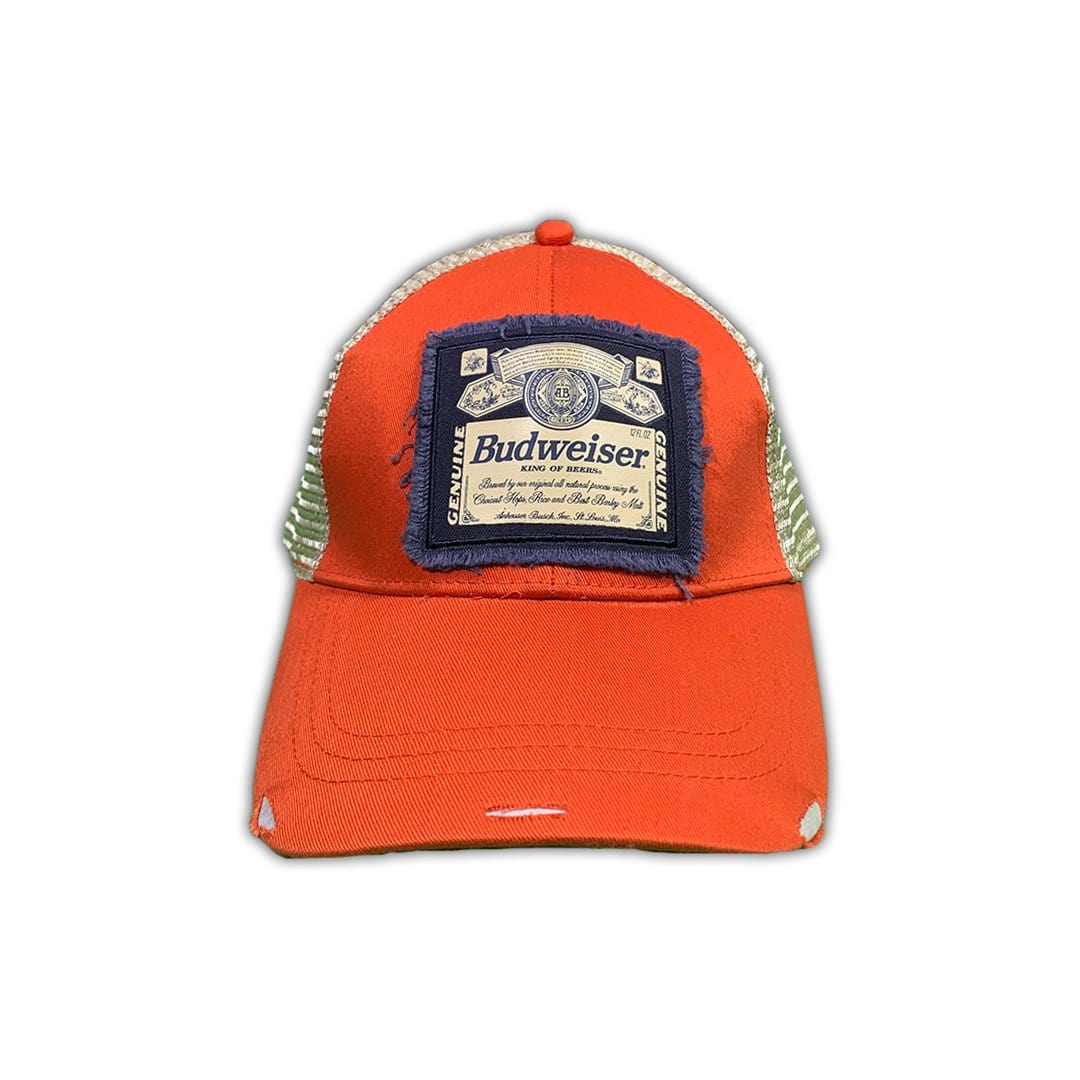 Orange Budweiser Mesh Hat | Rebalance Vintage.