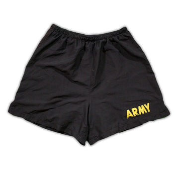 Vintage Black ARMY Spell Out Shorts | Rebalance Vintage.
