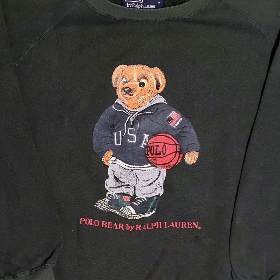 Vintage 90s Polo Bear USA Basketball Crewneck | Rebalance Vintage.