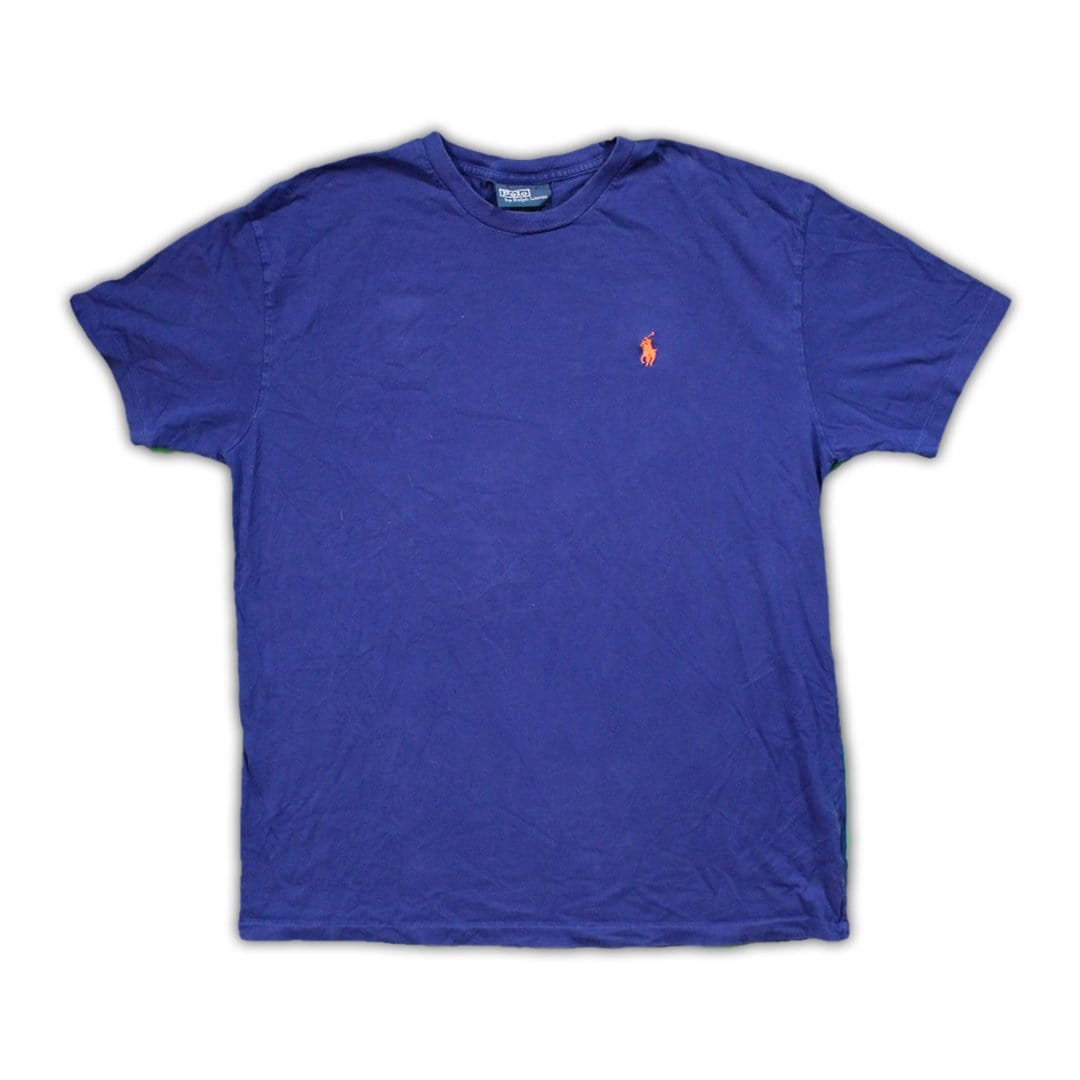 Vintage Blue Essential Polo Tee (M) | Rebalance Vintage.