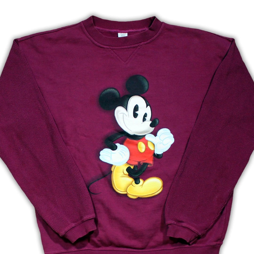 Vintage Magenta Mickey Mouse Crewneck | Rebalance Vintage.