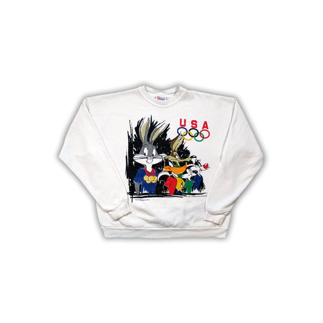 Vintage RARE '95 Looney Tunes x USA Olympics Crewneck | Rebalance Vintage.