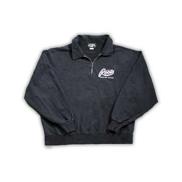 Vintage 90's  Dark Navy Roots ¼ Zip Sweater | Rebalance Vintage.