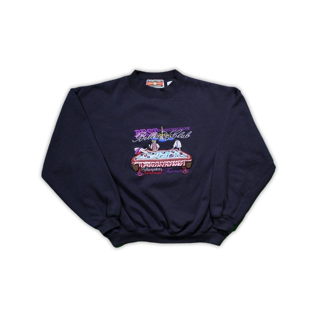 Vintage DT League Billiards Club Embroidered Crewneck | Rebalance Vintage.