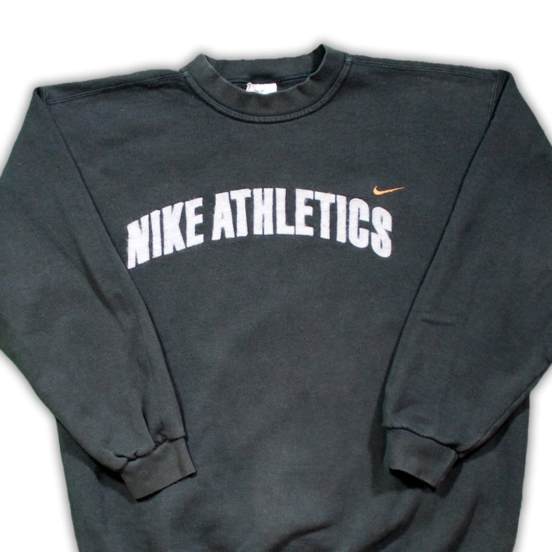 Vintage 90s Dark Green Nike Athletics Crewneck | Rebalance Vintage.
