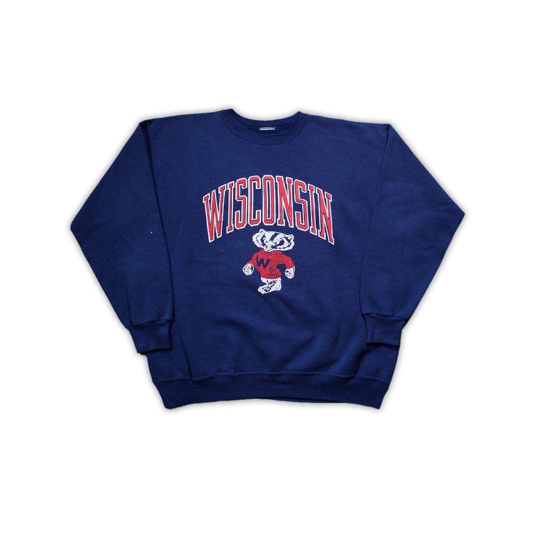 Vintage Navy Wisconsin Badgers Crewneck | Rebalance Vintage.