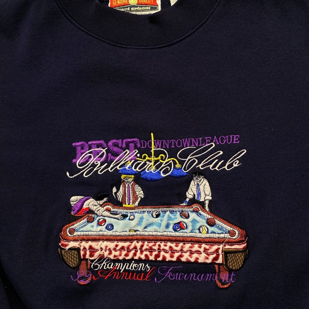 Vintage DT League Billiards Club Embroidered Crewneck | Rebalance Vintage.