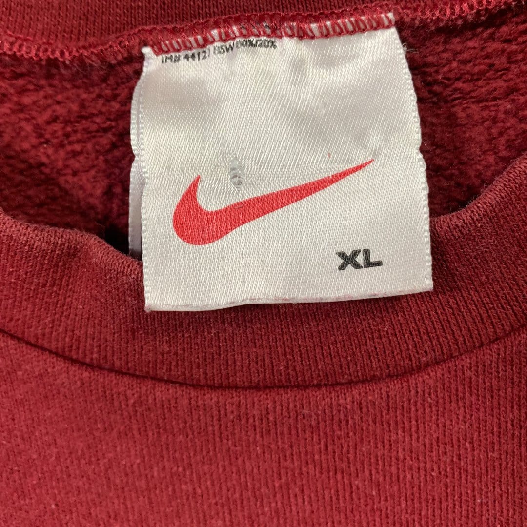 Vintage 90s RARE Maroon Team Nike Crewneck | Rebalance Vintage.