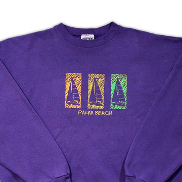 Vintage Neon Palm Beach Crewneck | Rebalance Vintage.