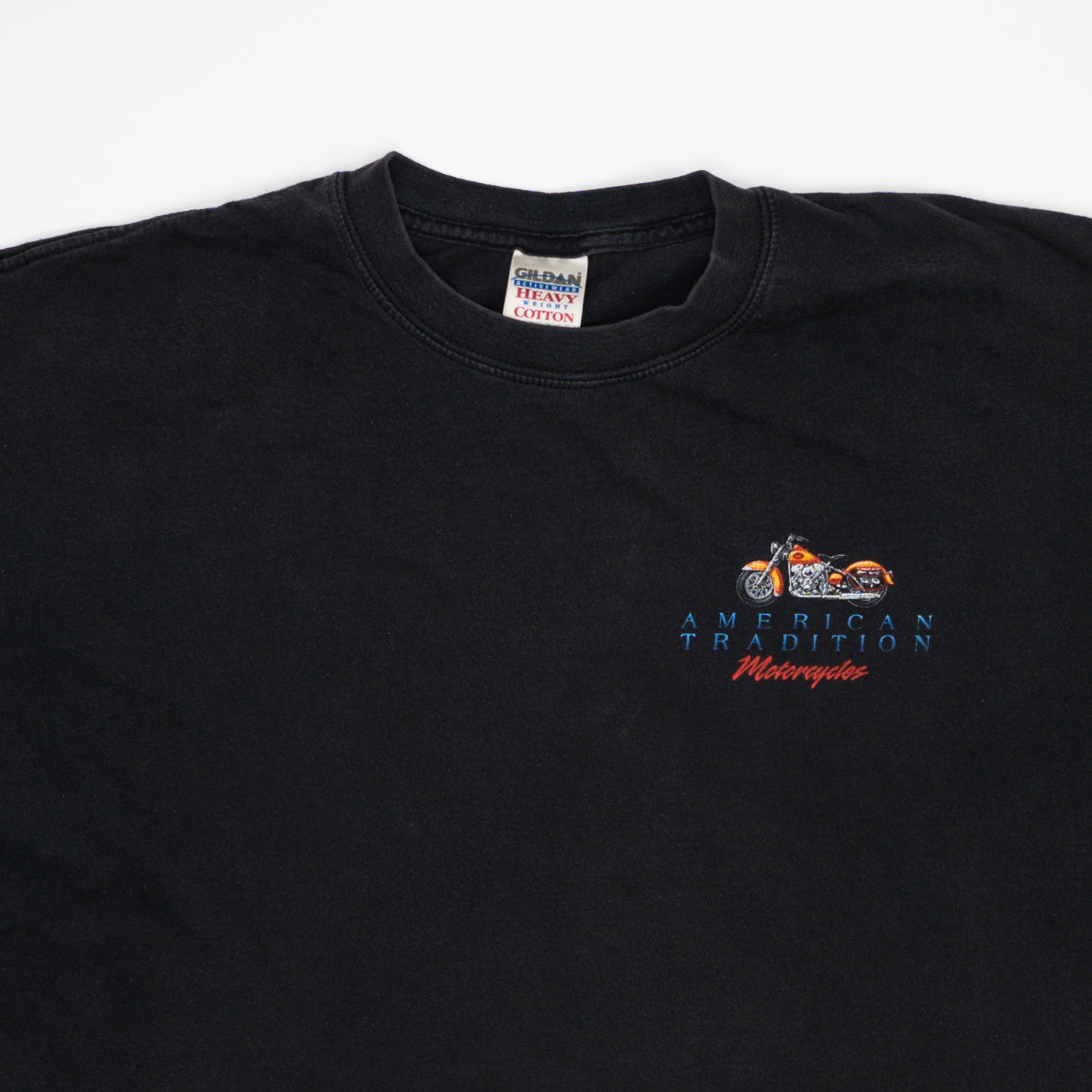 Vintage Black American Tradition Motorcycle Tee (L) | Rebalance Vintage.