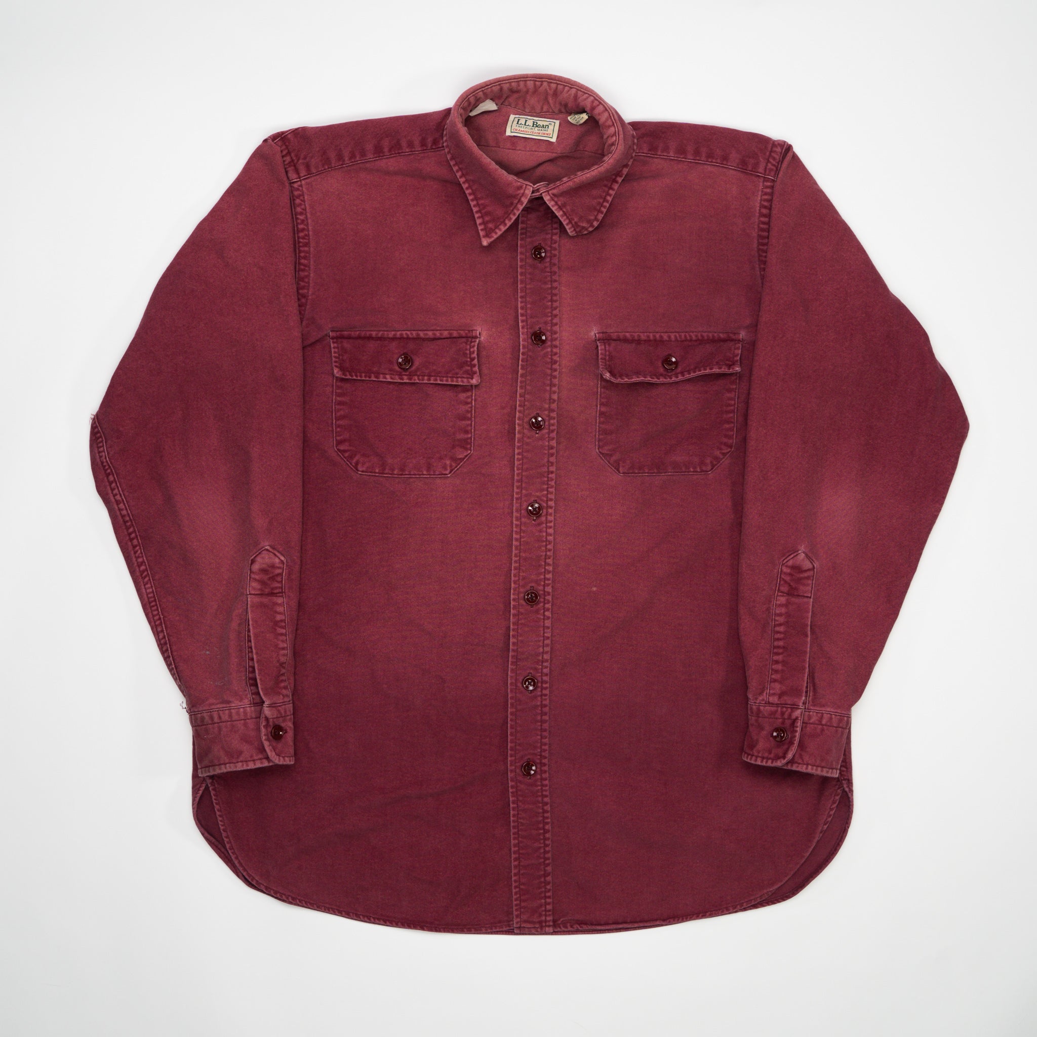 Vintage 80s Washed Red LL Bean Button Up (L) | Rebalance Vintage.
