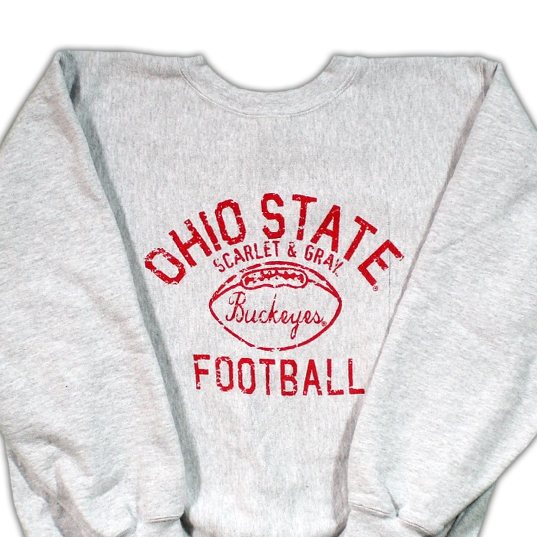 Vintage Ohio State Scarlett Football Crewneck | Rebalance Vintage.