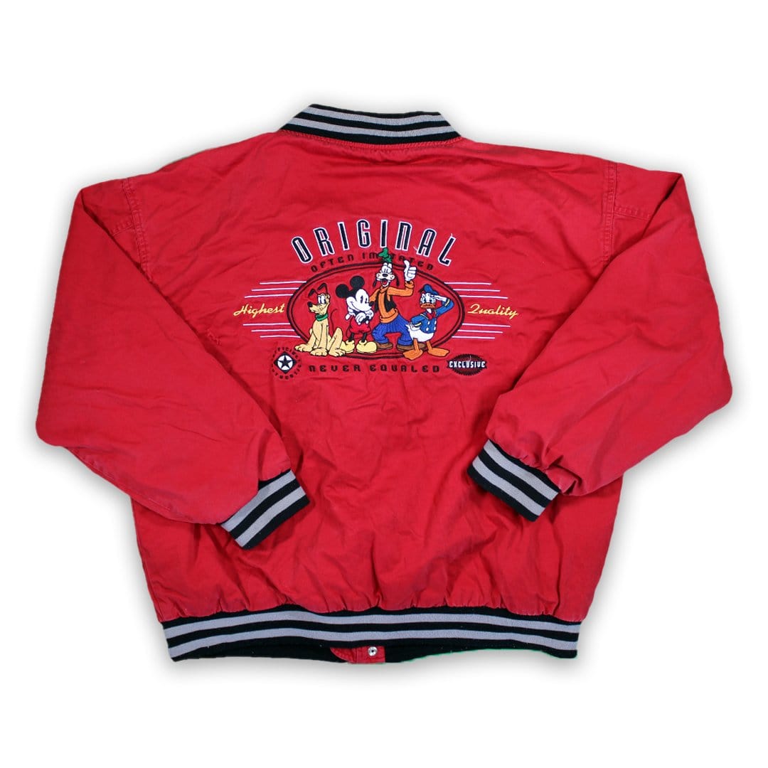 Vintage Red Mickey Mouse Varsity Jacket (XL) | Rebalance Vintage.
