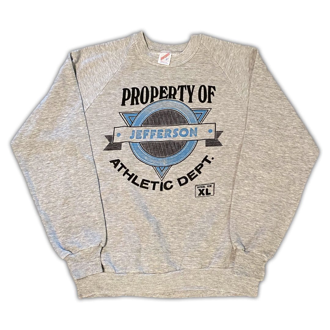 Vintage 90s Property of Jefferson Athletic Dept. Crewneck | Rebalance Vintage.