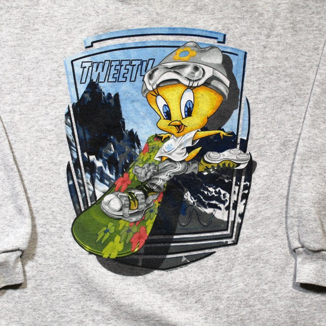 Vintage 90s Tweety Snowboard Crewneck | Rebalance Vintage.