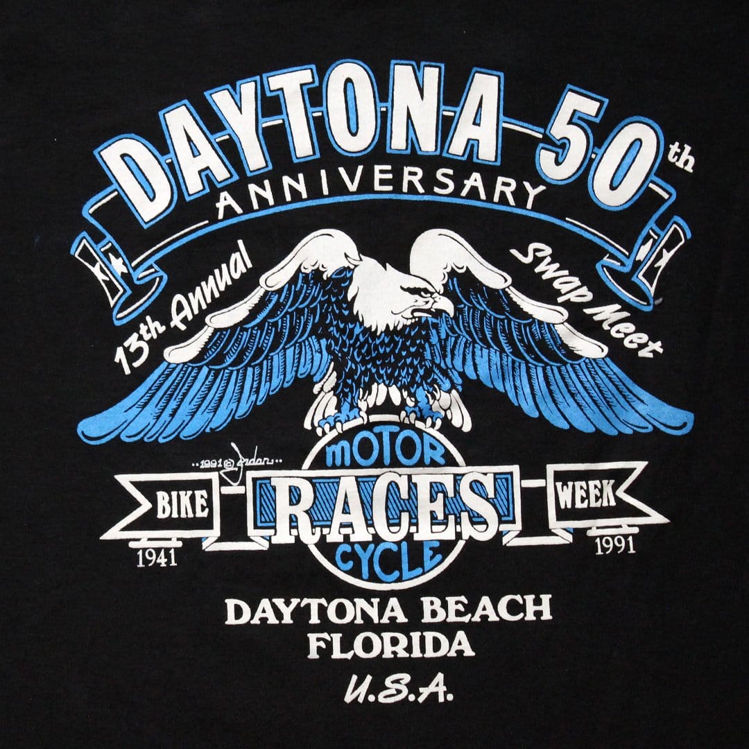 Vintage RARE '90 Harley Davidson Daytona Beach Bike Week Tee (S/M) | Rebalance Vintage.